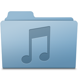 Music Folder Blue Icon 256x256 png